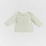 Organic cotton baby long sleeve shirt in leafy green