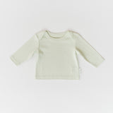 Organic cotton baby long sleeve shirt in leafy green