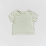 Leafy Green organic cotton baby short sleeve shirt.