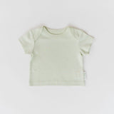 Leafy Green organic cotton baby short sleeve shirt.