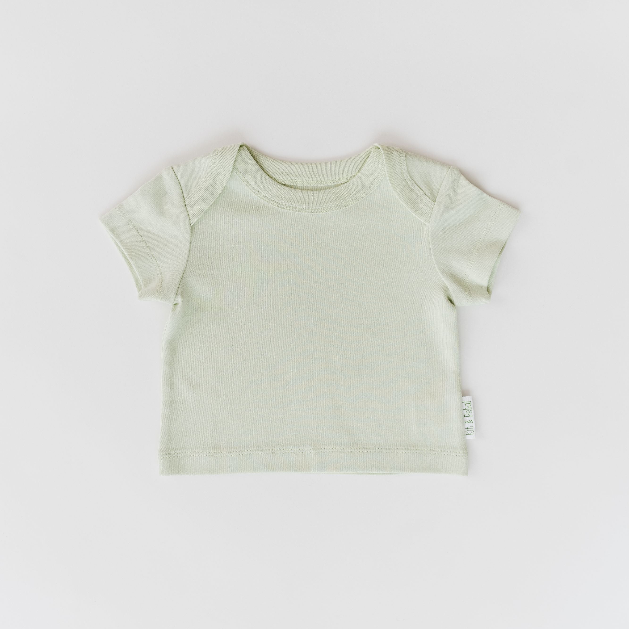 Leafy Green organic cotton baby short sleeve shirt.
