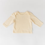 Organic cotton baby long sleeve shirt in sunny yellow