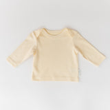 Organic cotton baby long sleeve shirt in sunny yellow