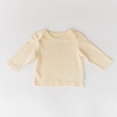 Organic cotton baby long sleeve shirt in sunny yellow